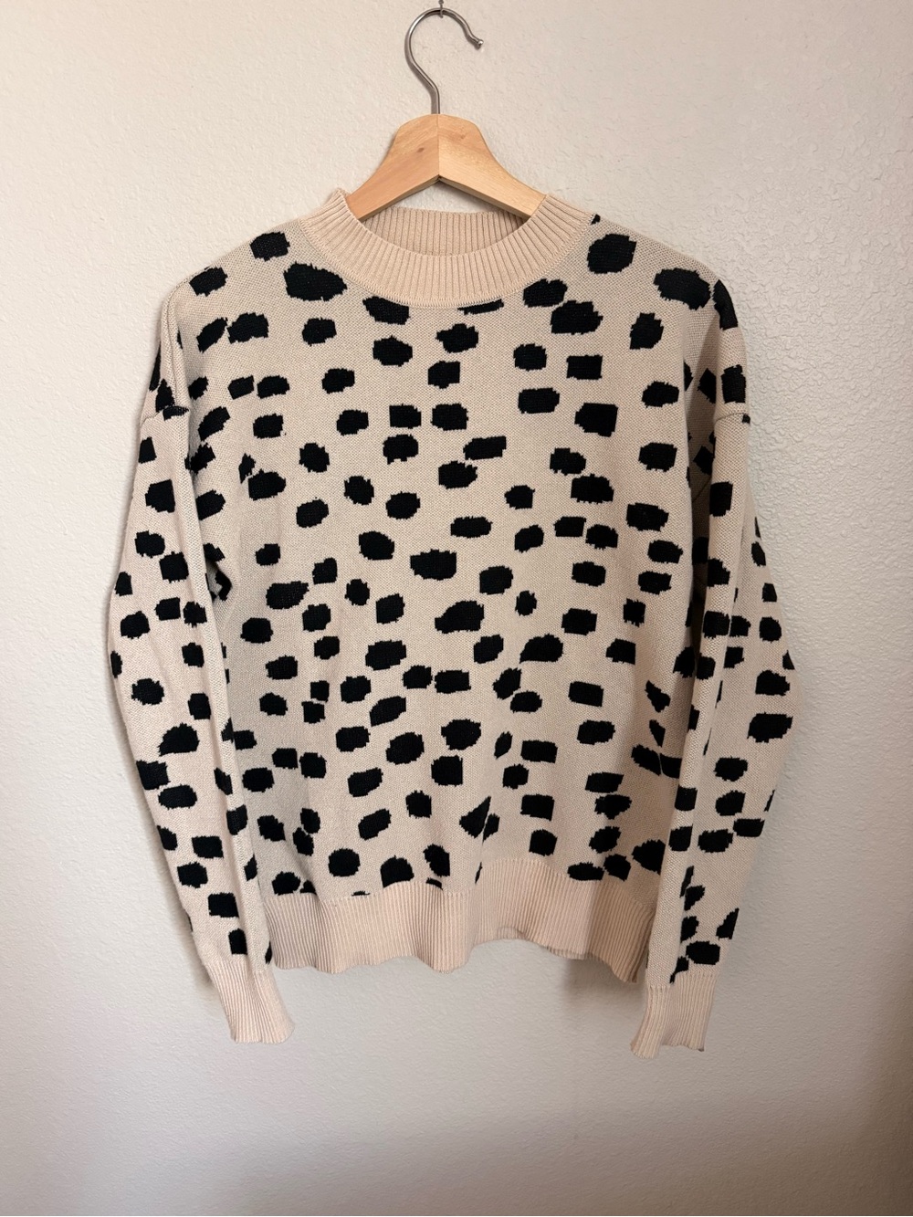 Mini Slouch Slim Cheetah Print Sweater